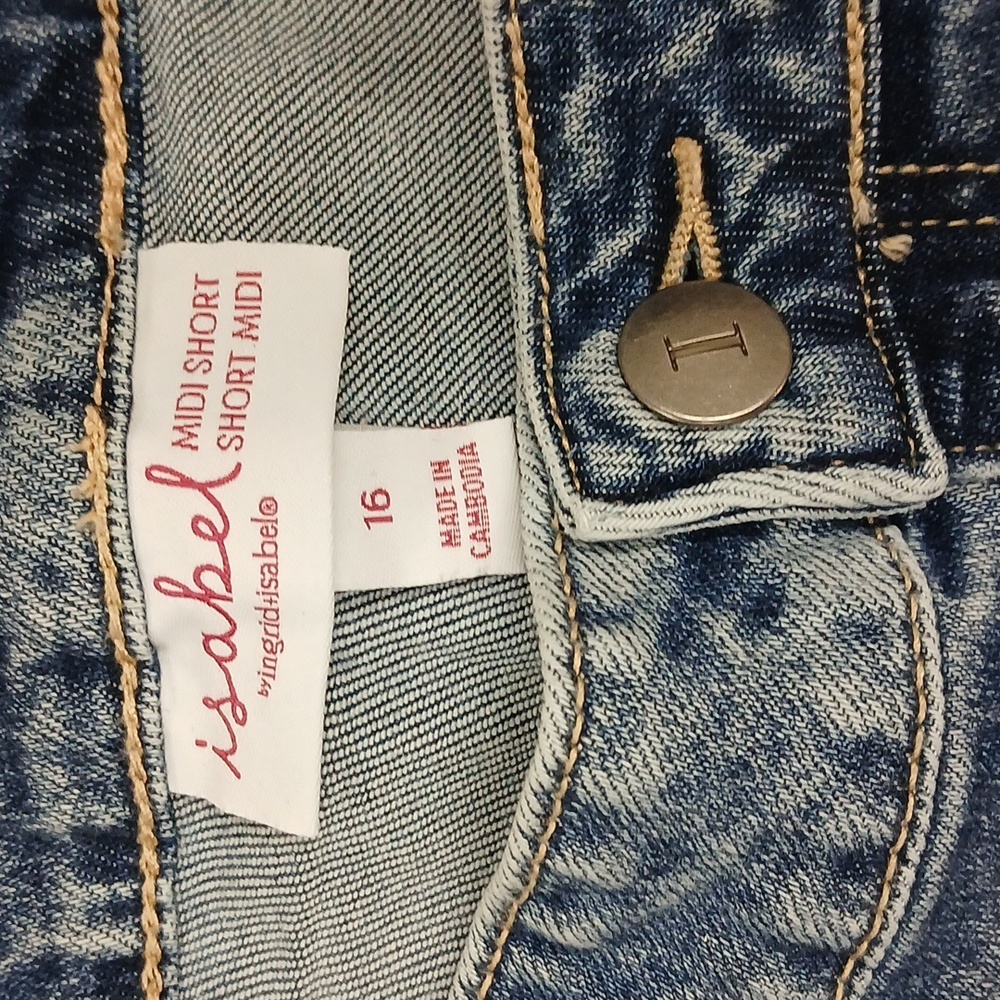 NWT Isabel Maternity MIDI Denim Shorts Size 16 - Picture 4 of 7